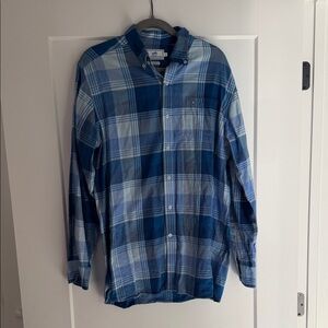 Southern Tide Flannel Men's Casual Blue Checkered Shirt